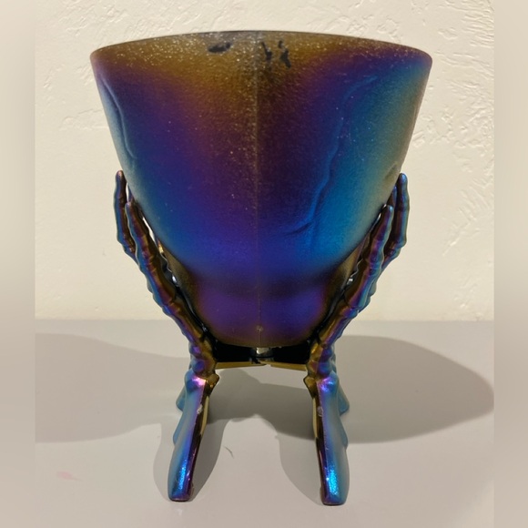 Halloween Holographic Skeleton Skull Treat, Candy Snack Bowl Plastic - Picture 5 of 12